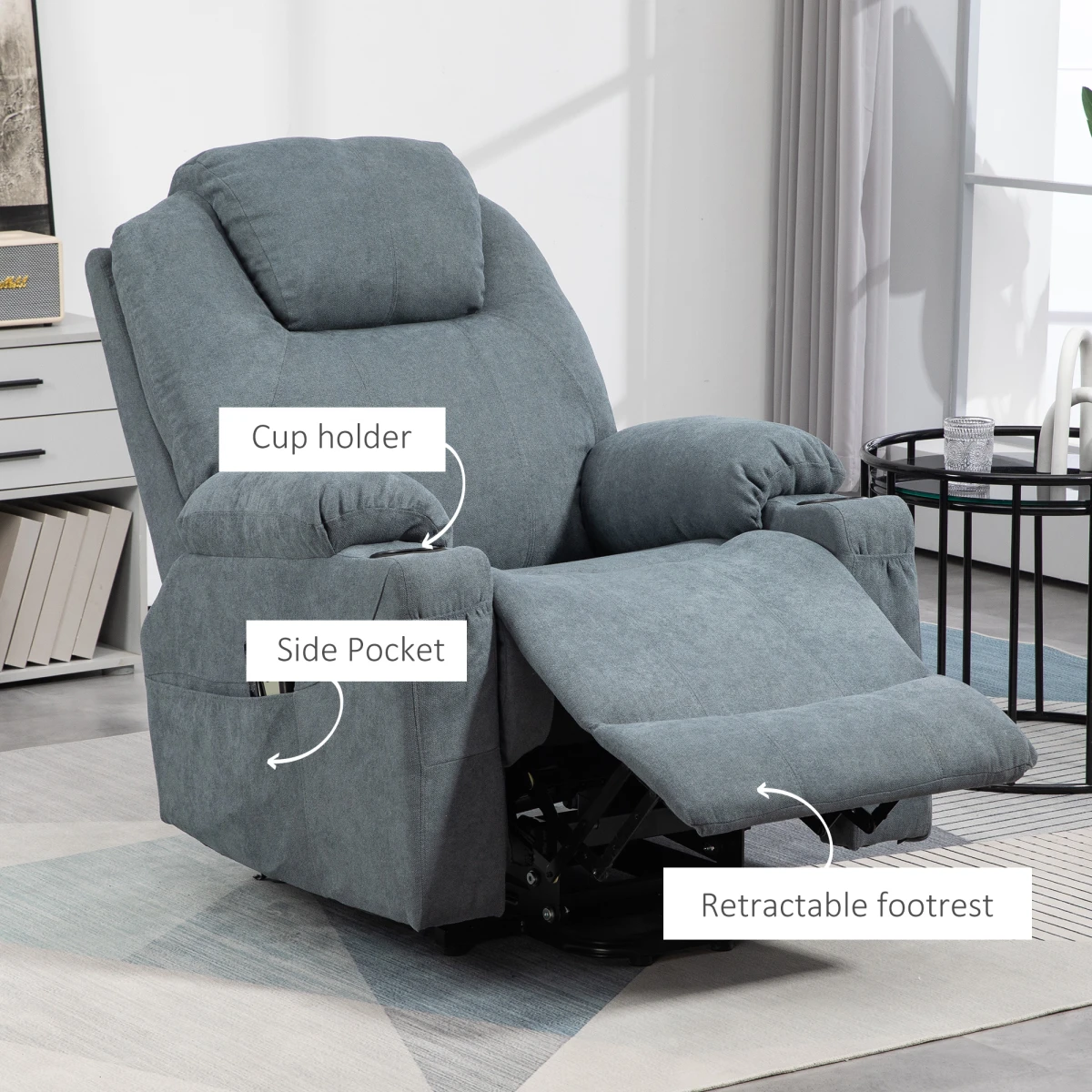 HOMCOM Lift Chair Massage Heat Standard Seniors by HOMCOM