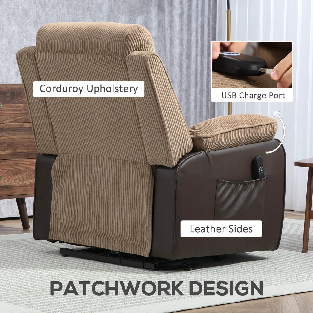 HOMCOM HOMCOM Power Lift Riser and Recliner Chair with Remote Control - Recliner