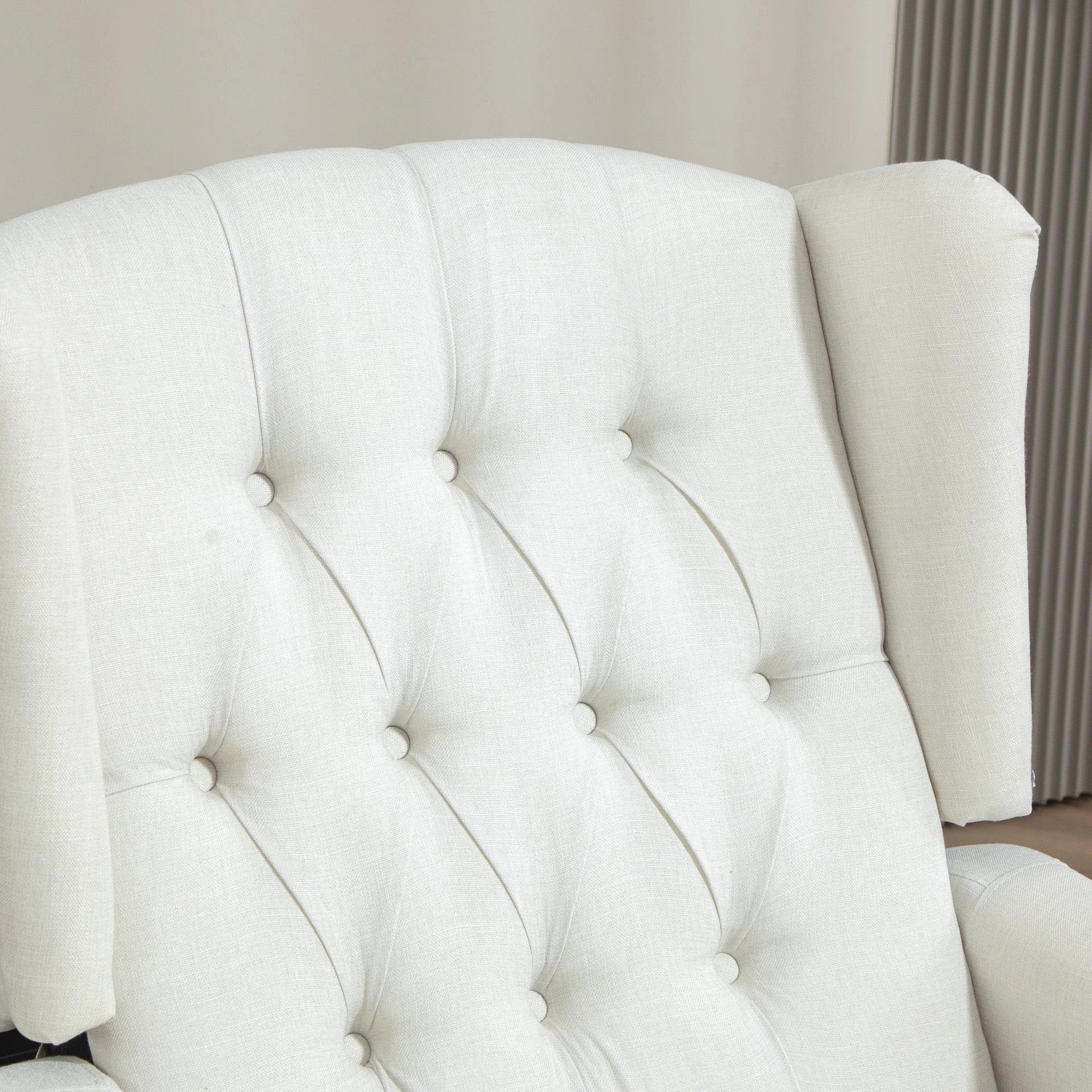 HOMCOM Manual Reclining Armchair Recliner with Footrest - Recliner