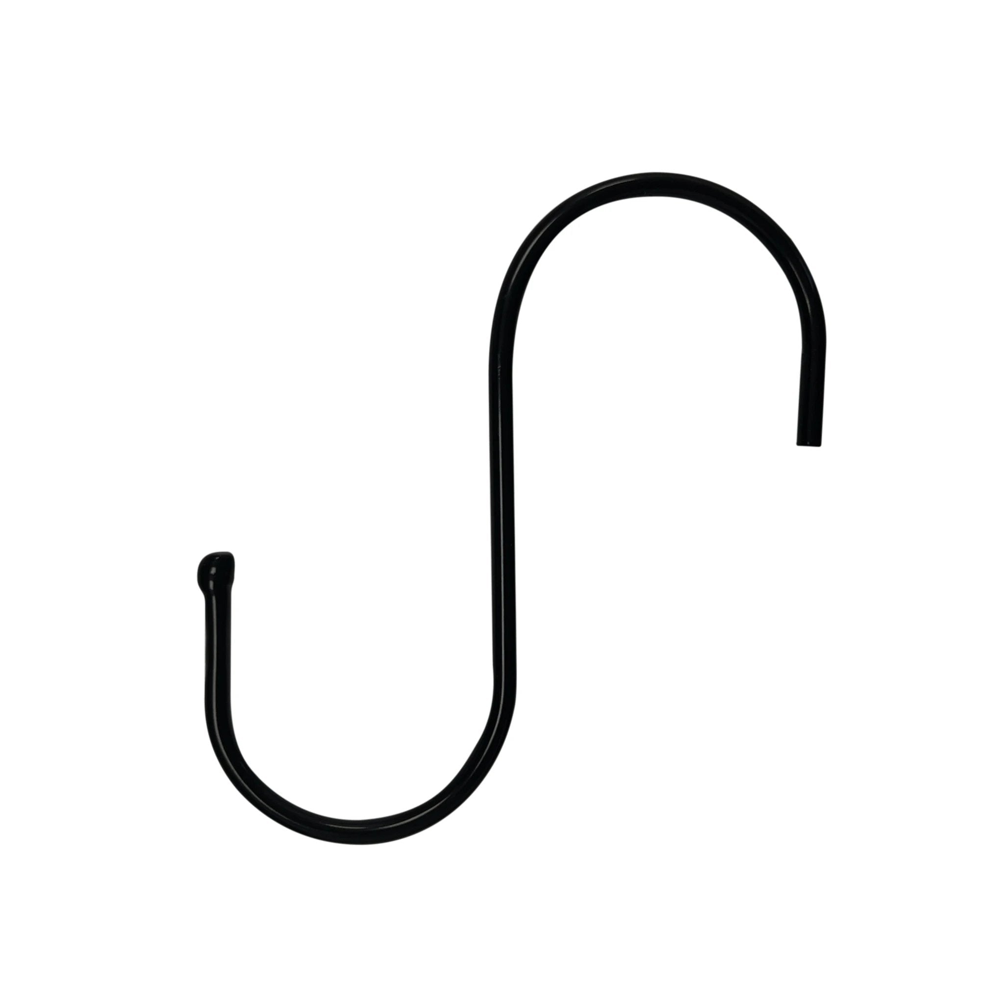 S Shape Steel Hanging Hooks - Black x 8 by Monster Shop