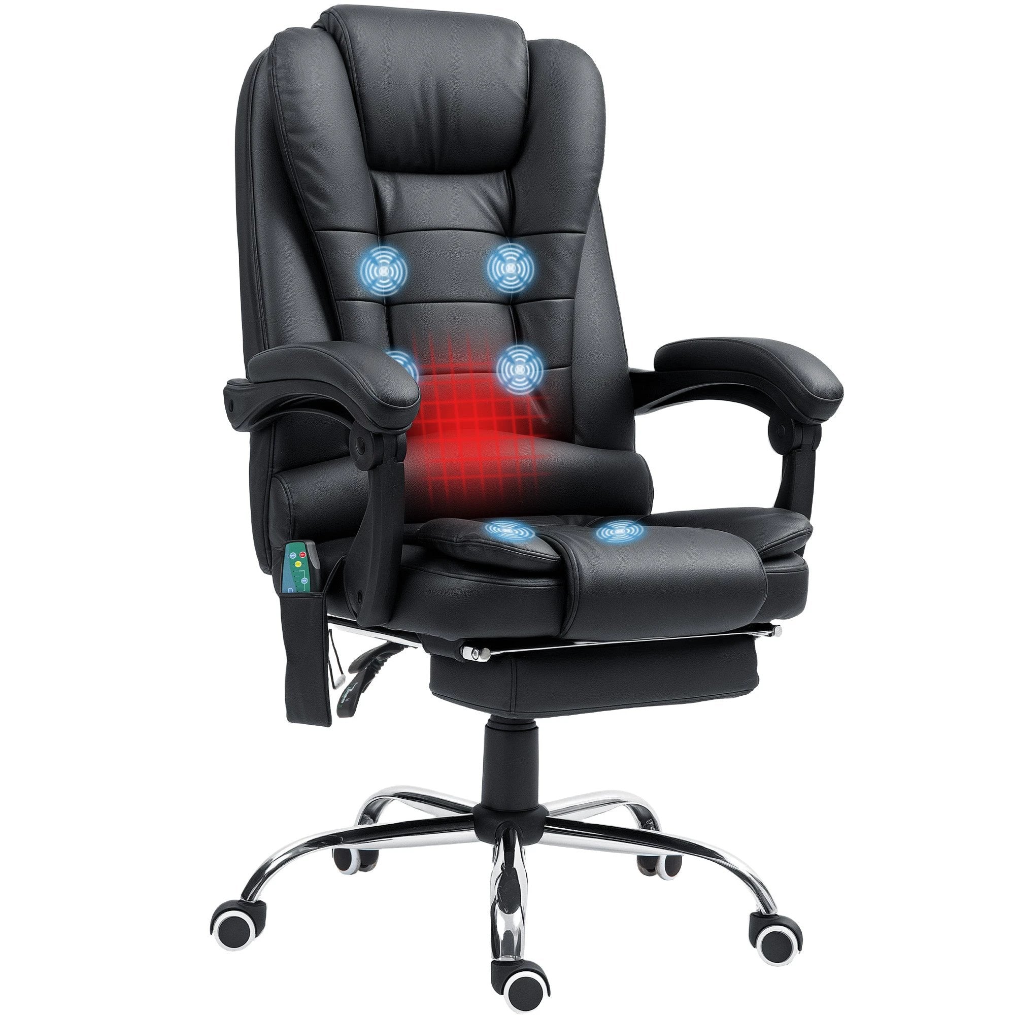Vinsetto Ergonomic Heated 6 Points Vibration Massage Office Chair Black by Vinsetto