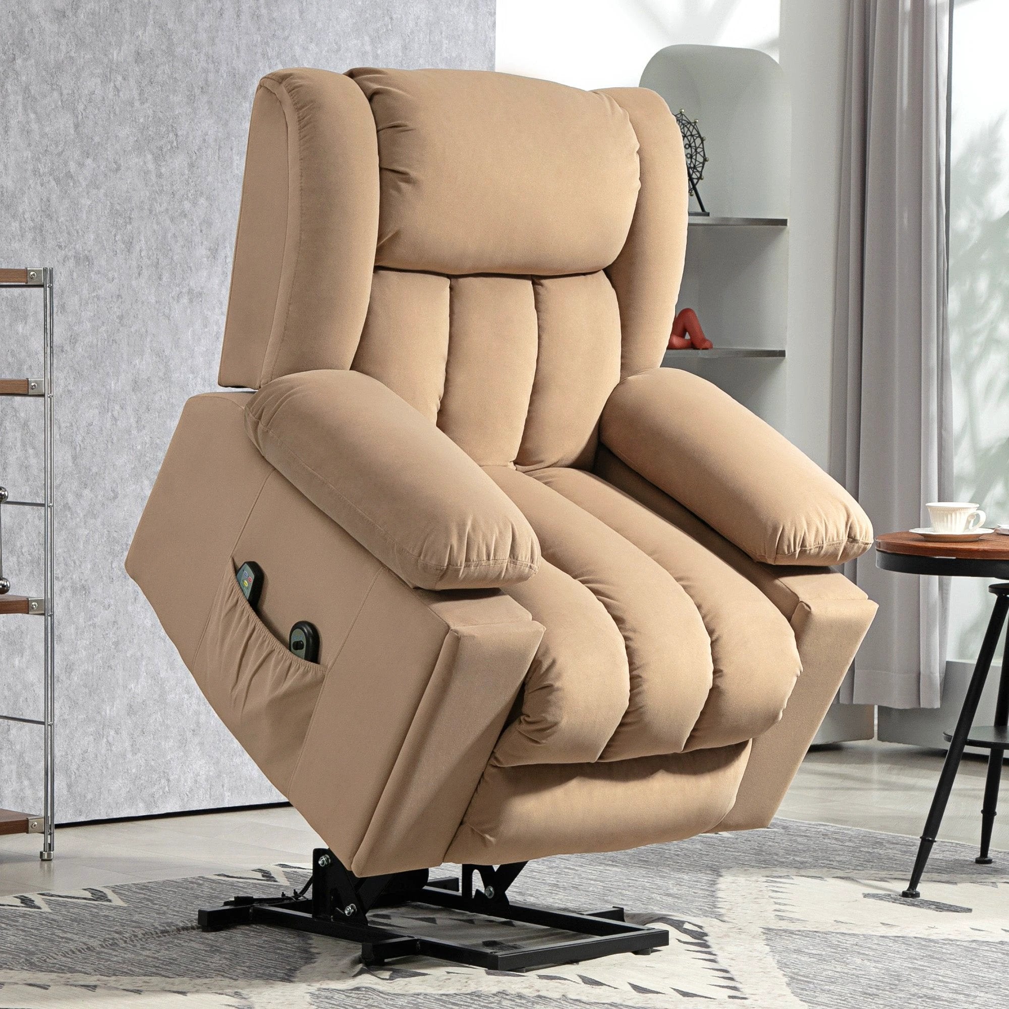 HOMCOM Power Lift Recliner Chair with Vibration Massage, USB by HOMCOM