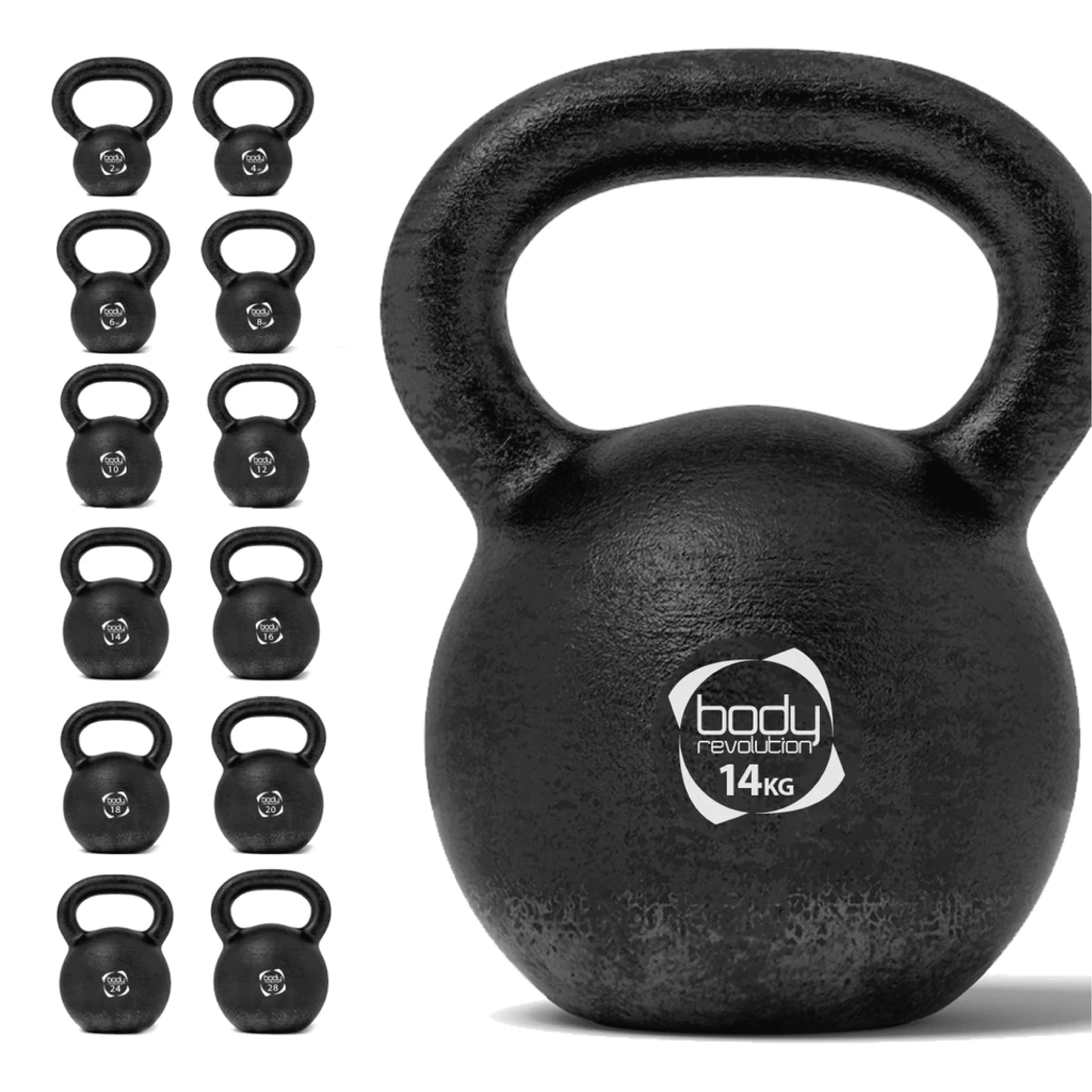 Body Revolution 14 kg Cast Iron Kettlebells by Monster Shop