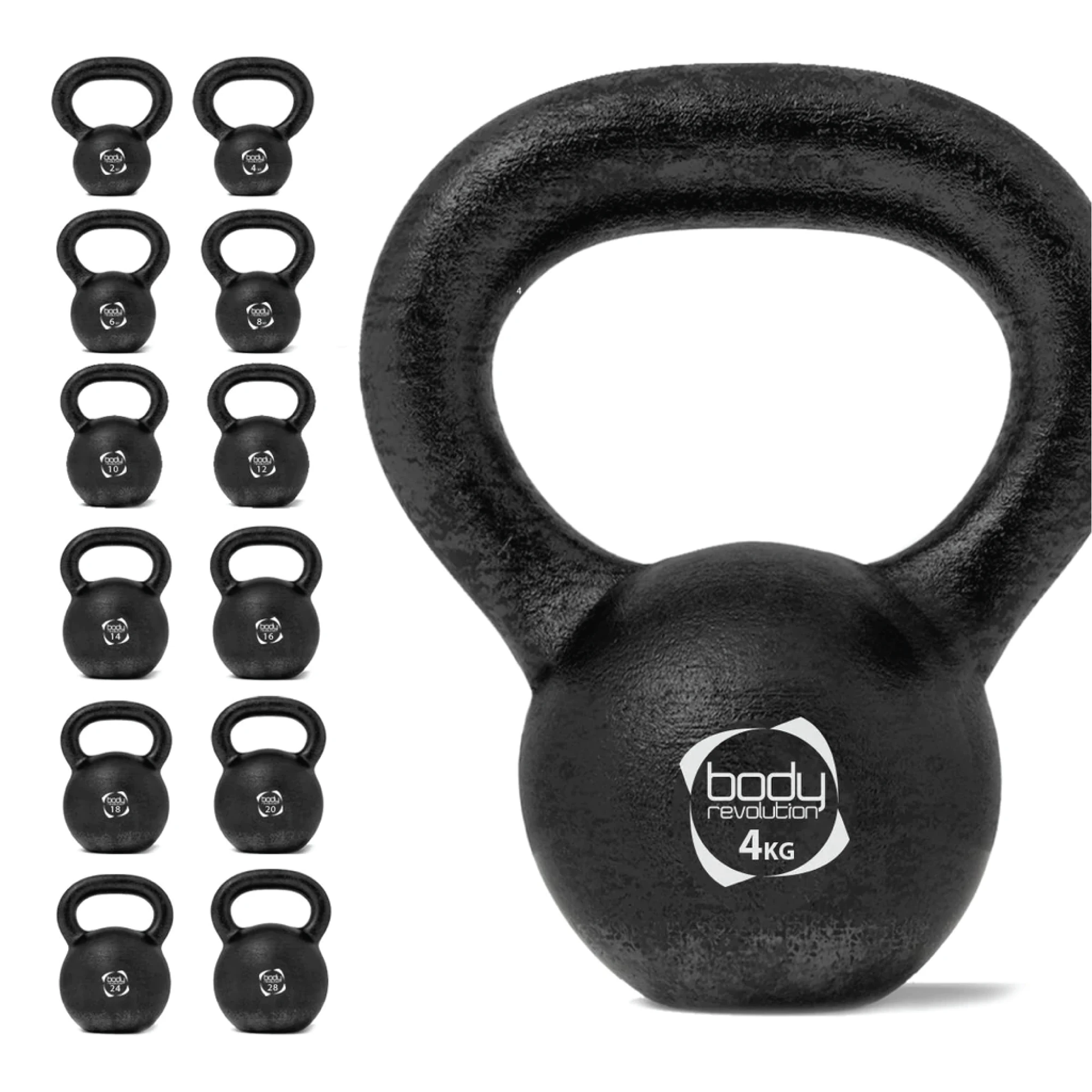 Monster Shop Body Revolution 4 kg Cast Iron Kettlebells -