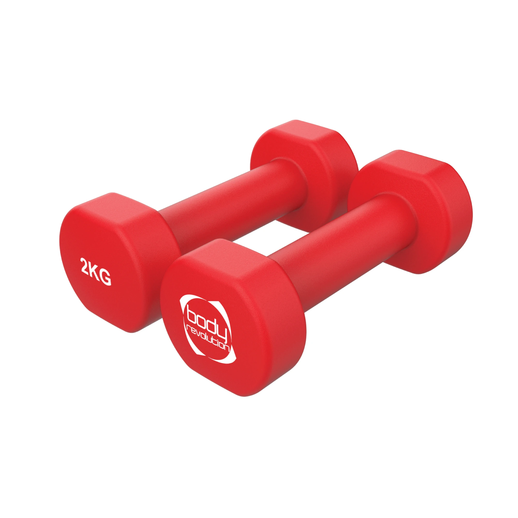 2 x 2KG Neoprene dumbbells by Monster Shop