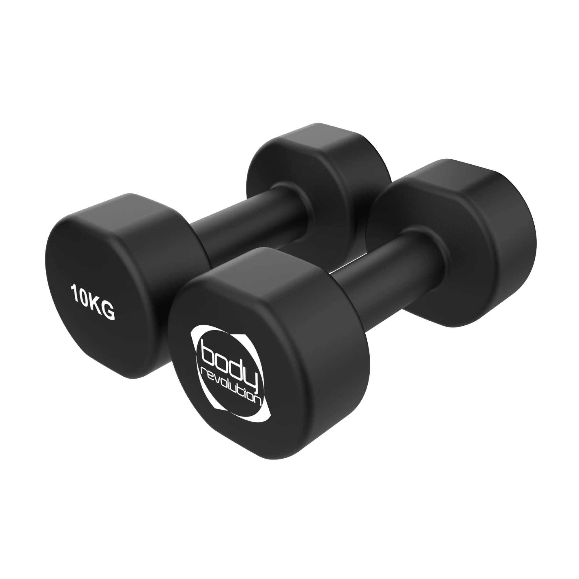 2 x 10KG Neoprene dumbbells by Monster Shop