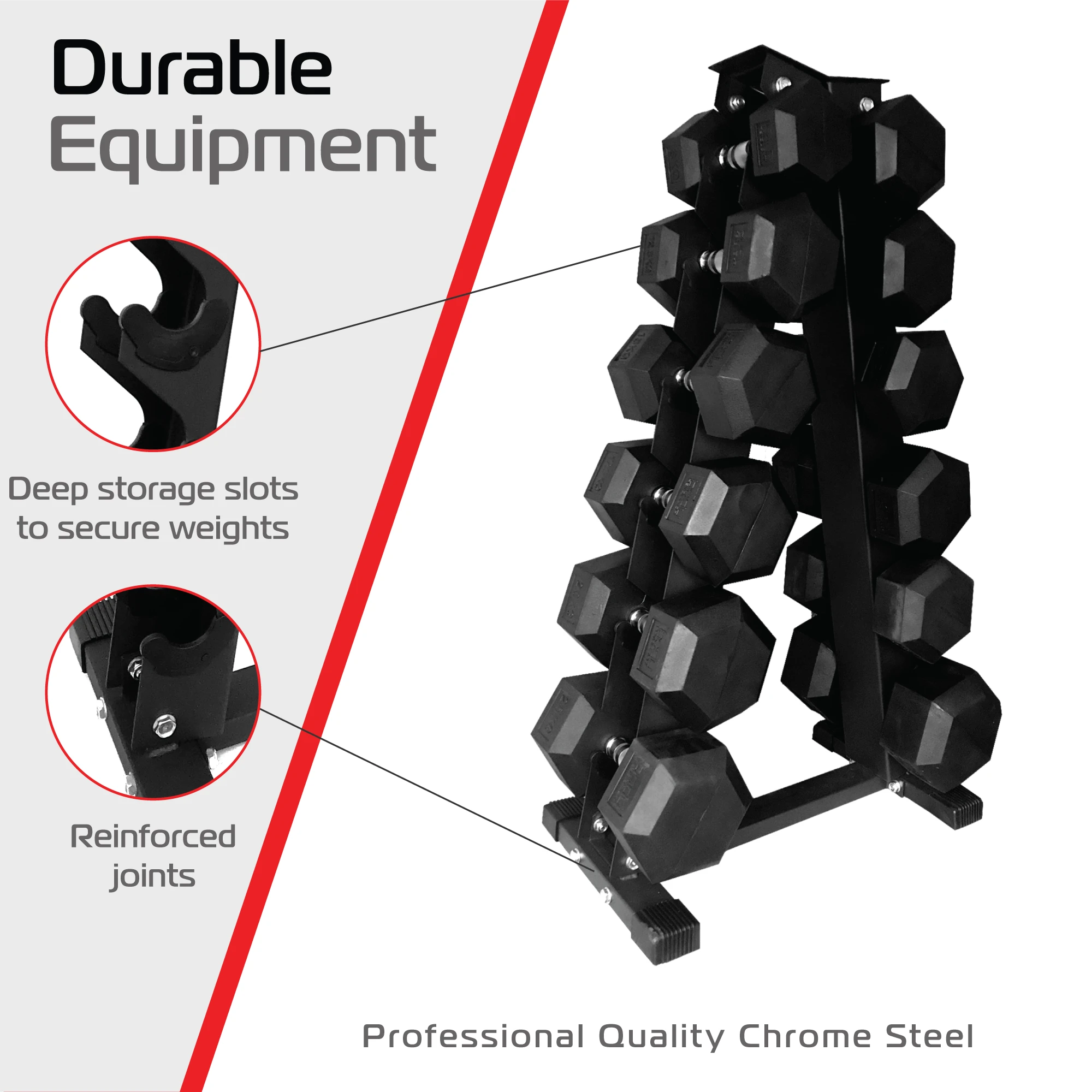 Monster Shop Dumbbell Weight 6 Tier Rack -
