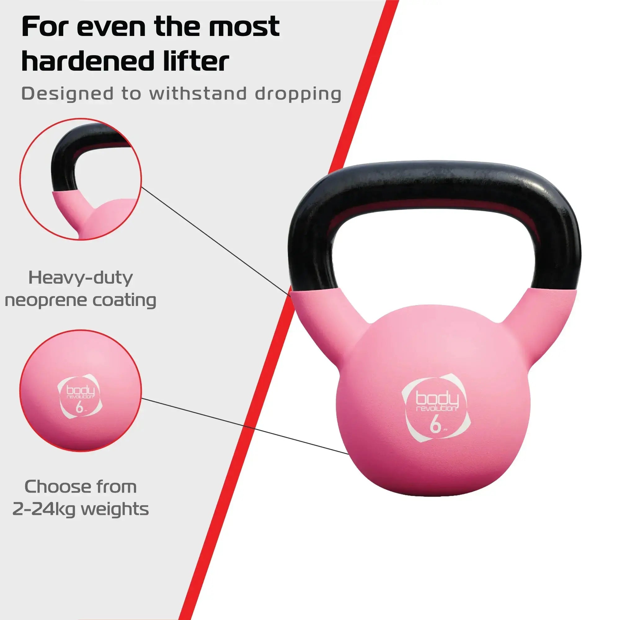 Monster Shop Body Revolution 6kg Neoprene Kettlebells -