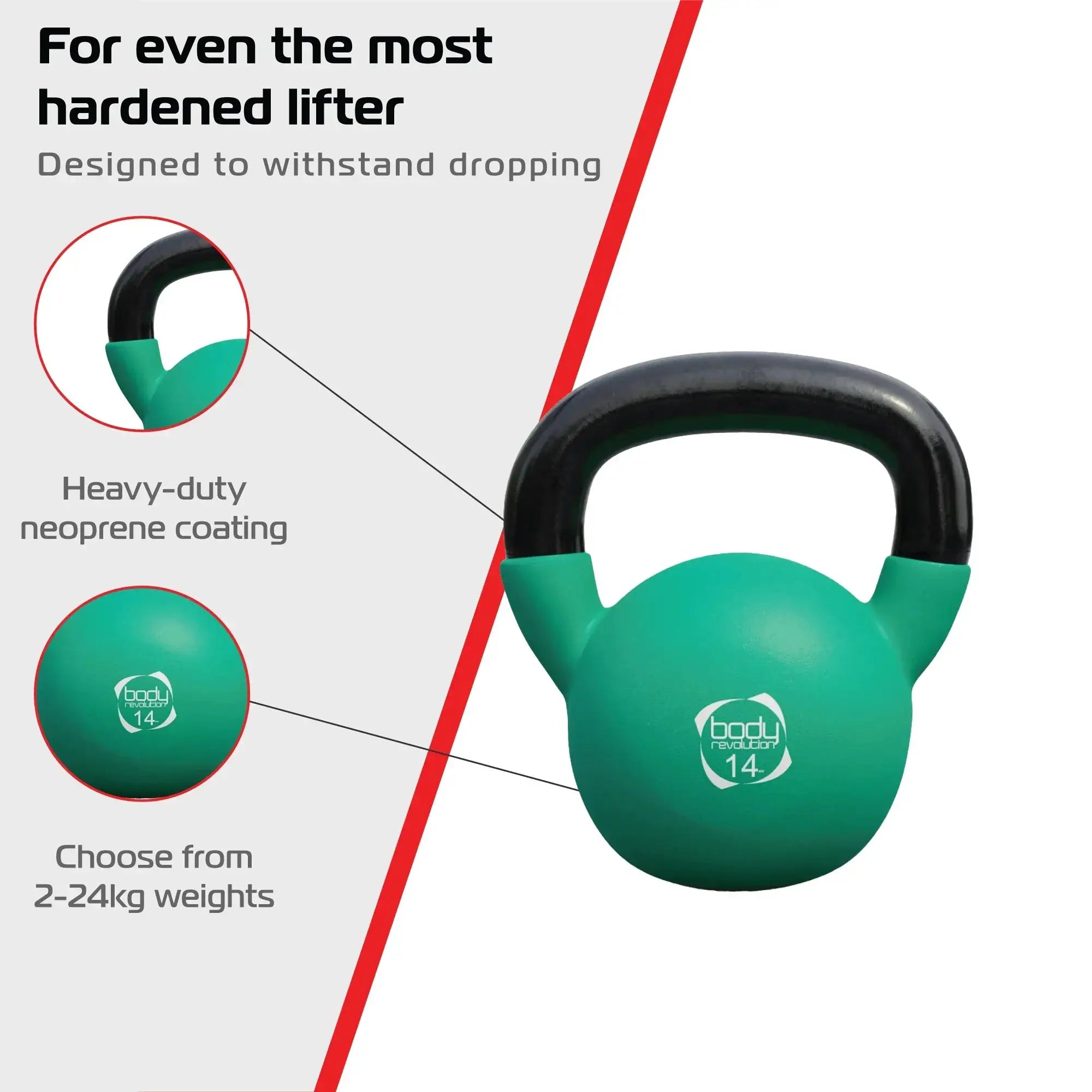 Monster Shop Body Revolution 14kg Neoprene Kettlebells -