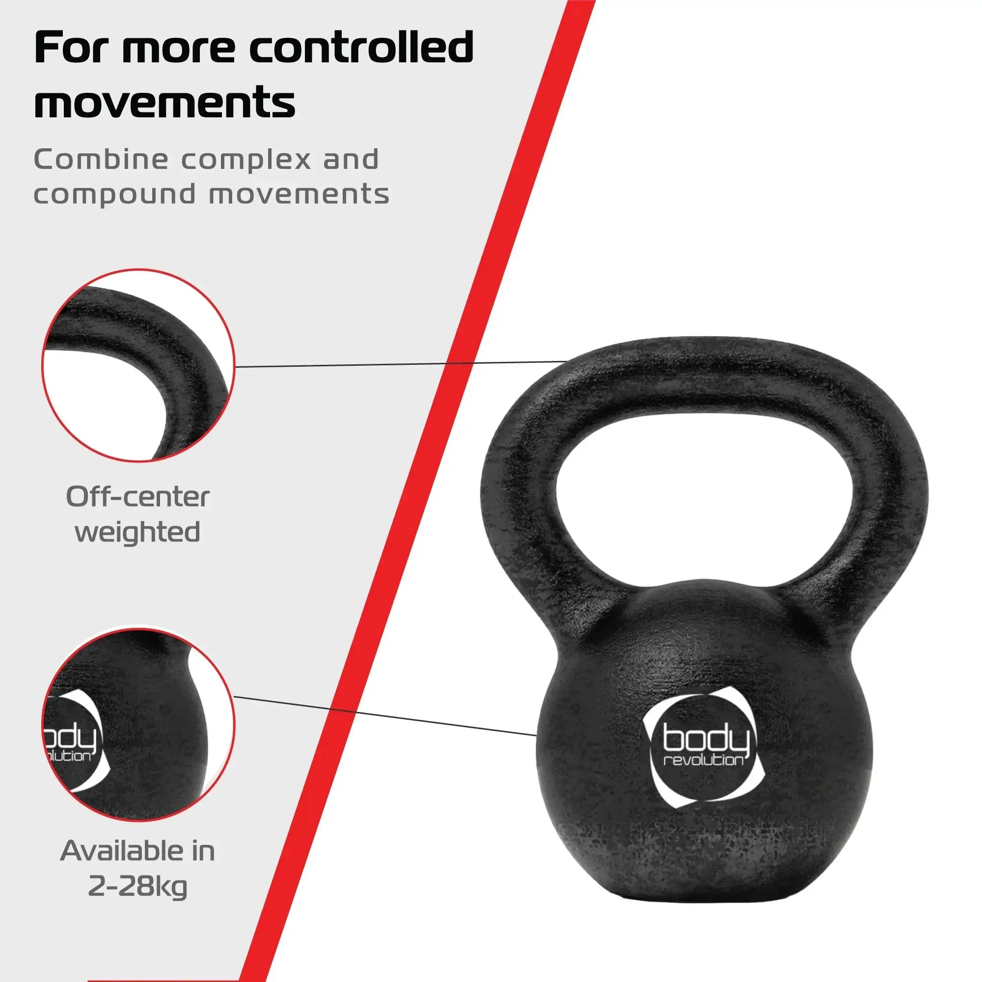 Monster Shop Body Revolution 16 kg Cast Iron Kettlebells -