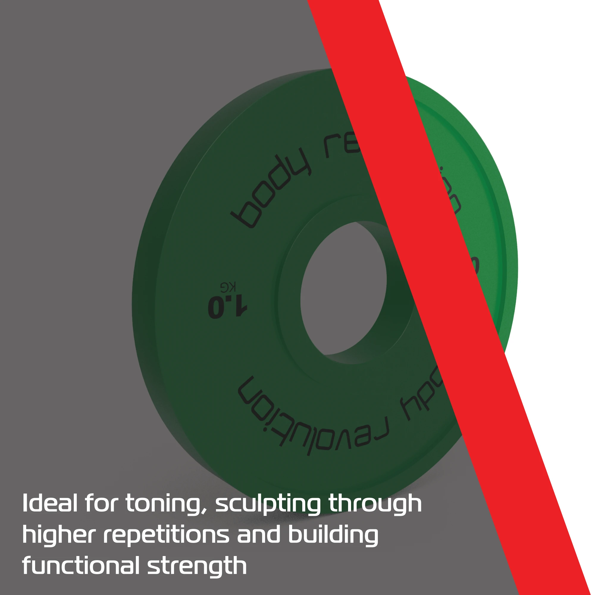 2 x 1kg Fractional Bumper Plates by Monster Shop