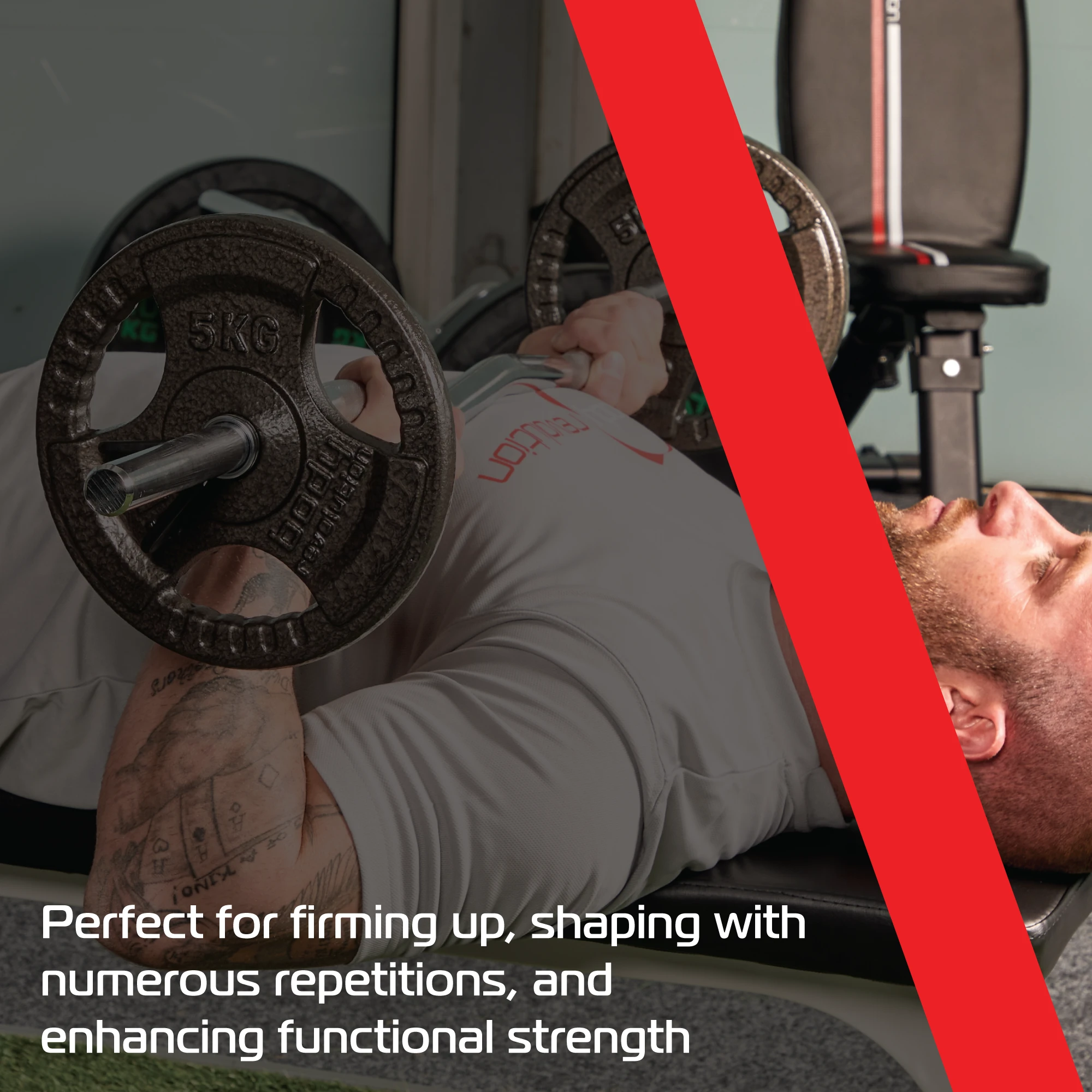 2x 2.5kg Cast Iron Weight Plates - 1" Standard Tri Grip by Monster Shop