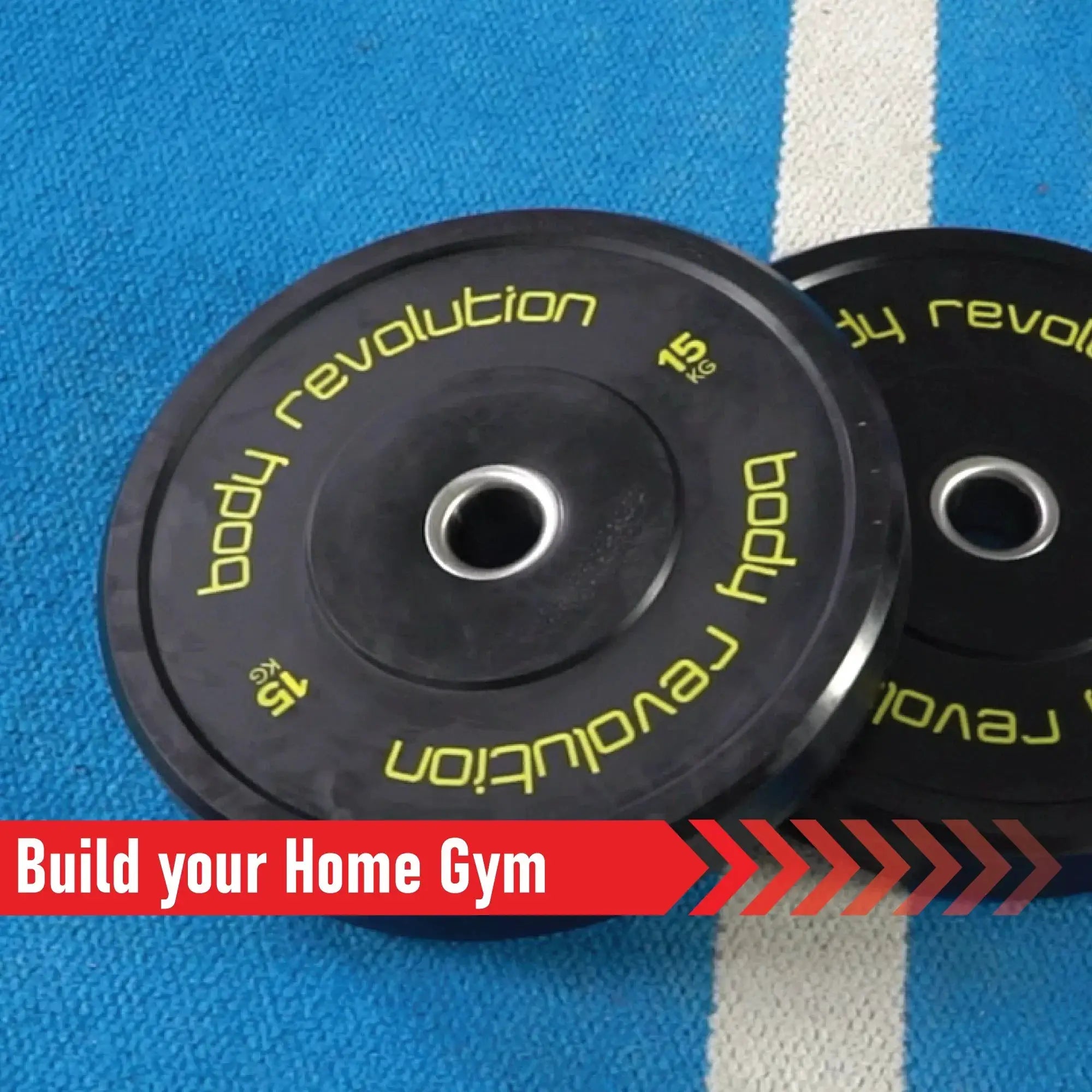 Monster Shop Body Revolution Olympic Black Bumper Plate 150kg Bundle -