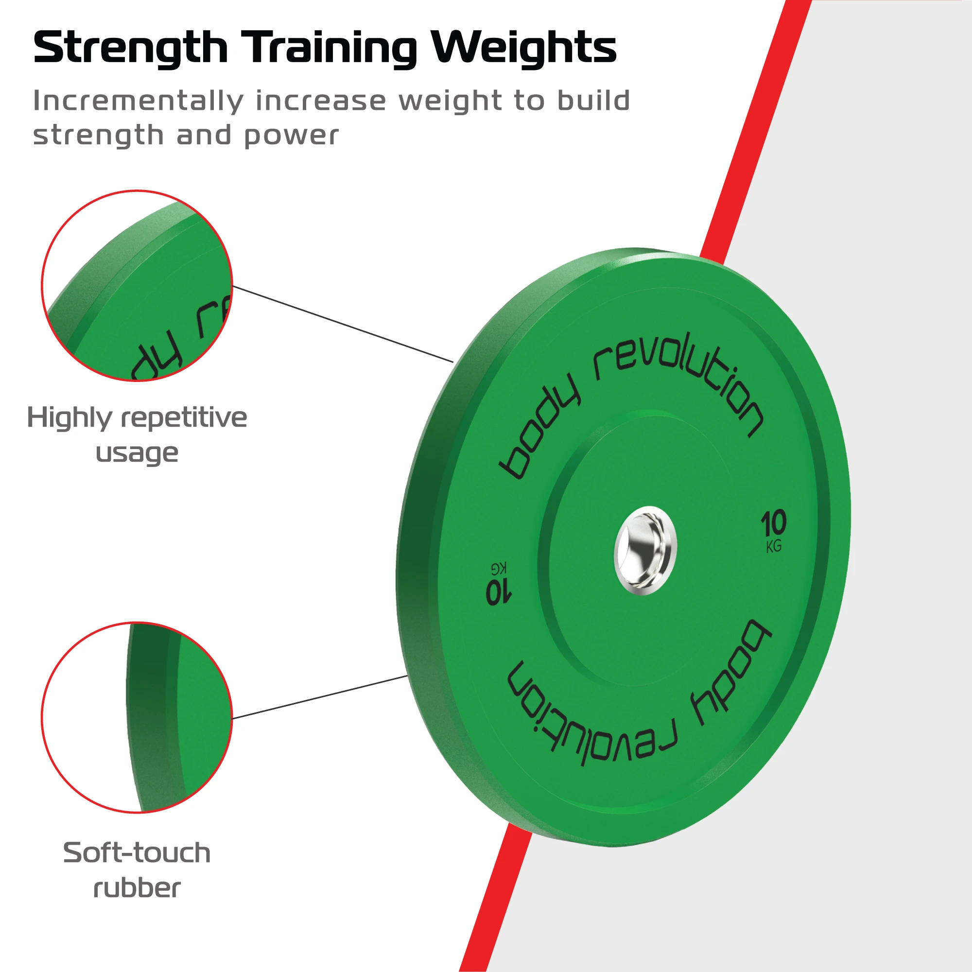 Body Revolution 30kg Bundle Olympic Coloured Bumper Plates by Monster Shop