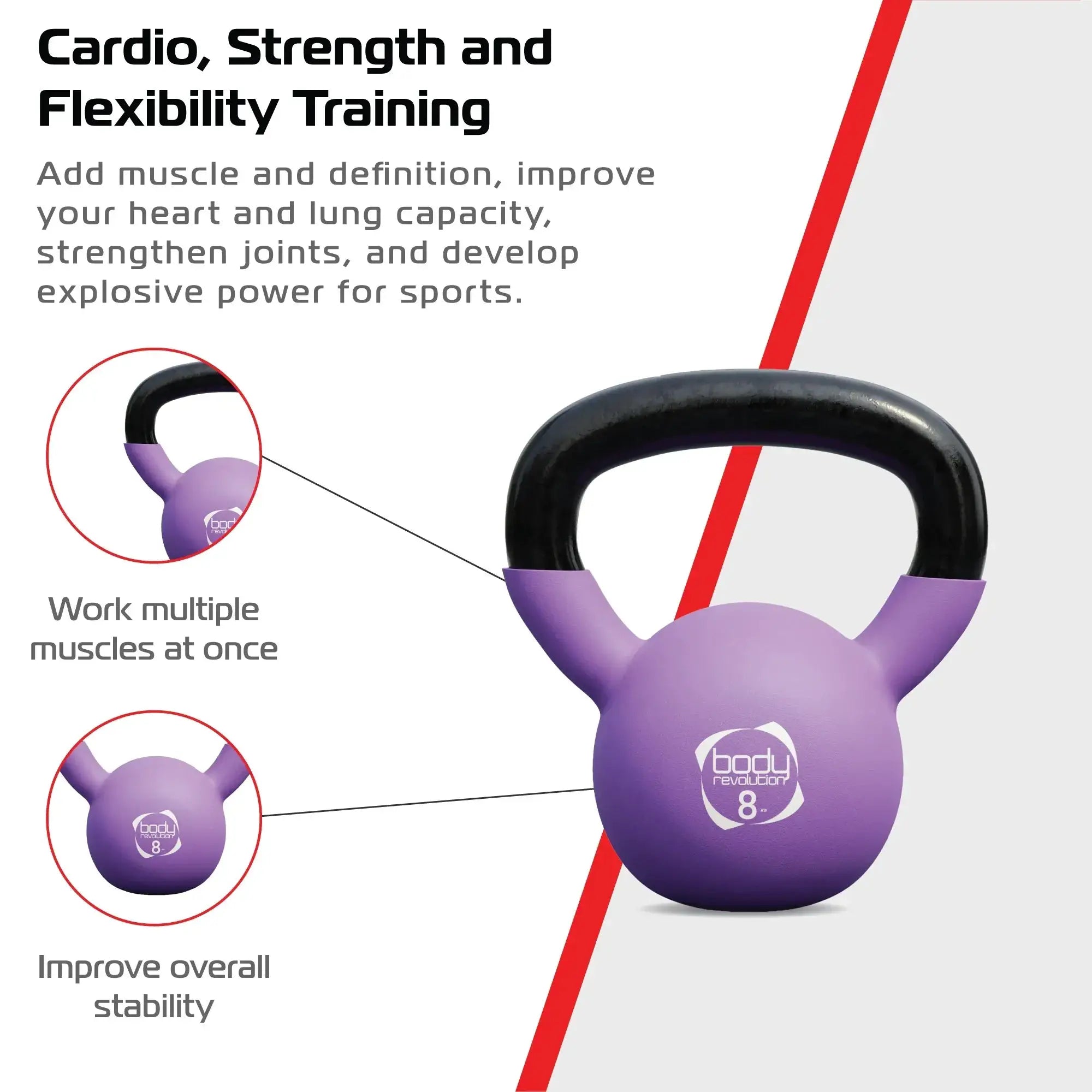 Monster Shop Body Revolution Neoprene Kettlebells 24kg Bundle -