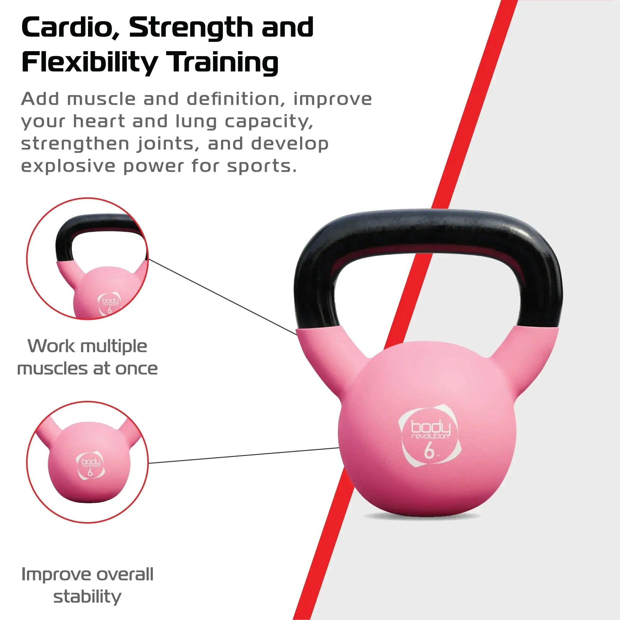 Monster Shop Body Revolution Neoprene Kettlebells 18kg Bundle -