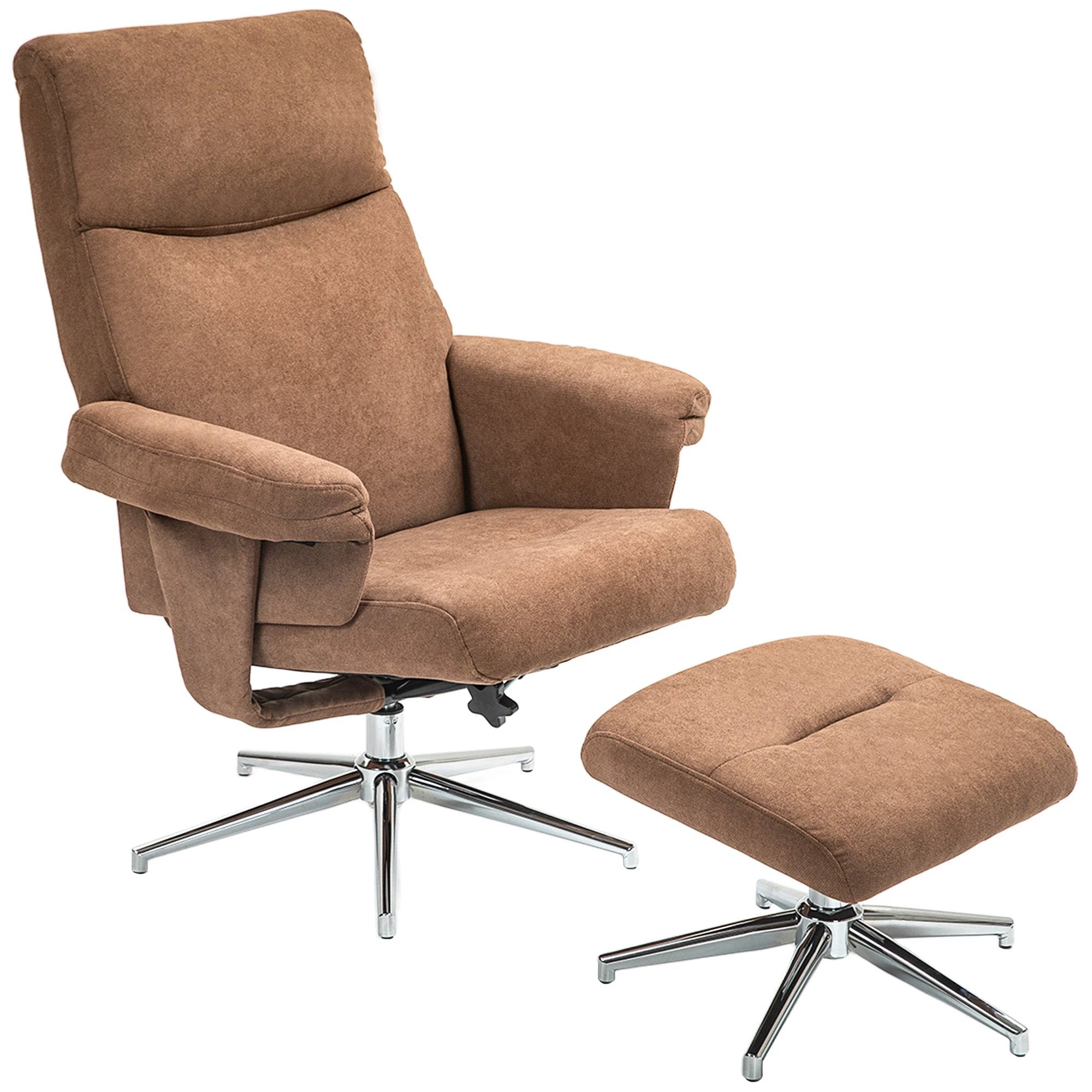 HOMCOM Recliner Chair with Footstool with Adjustable Back by HOMCOM