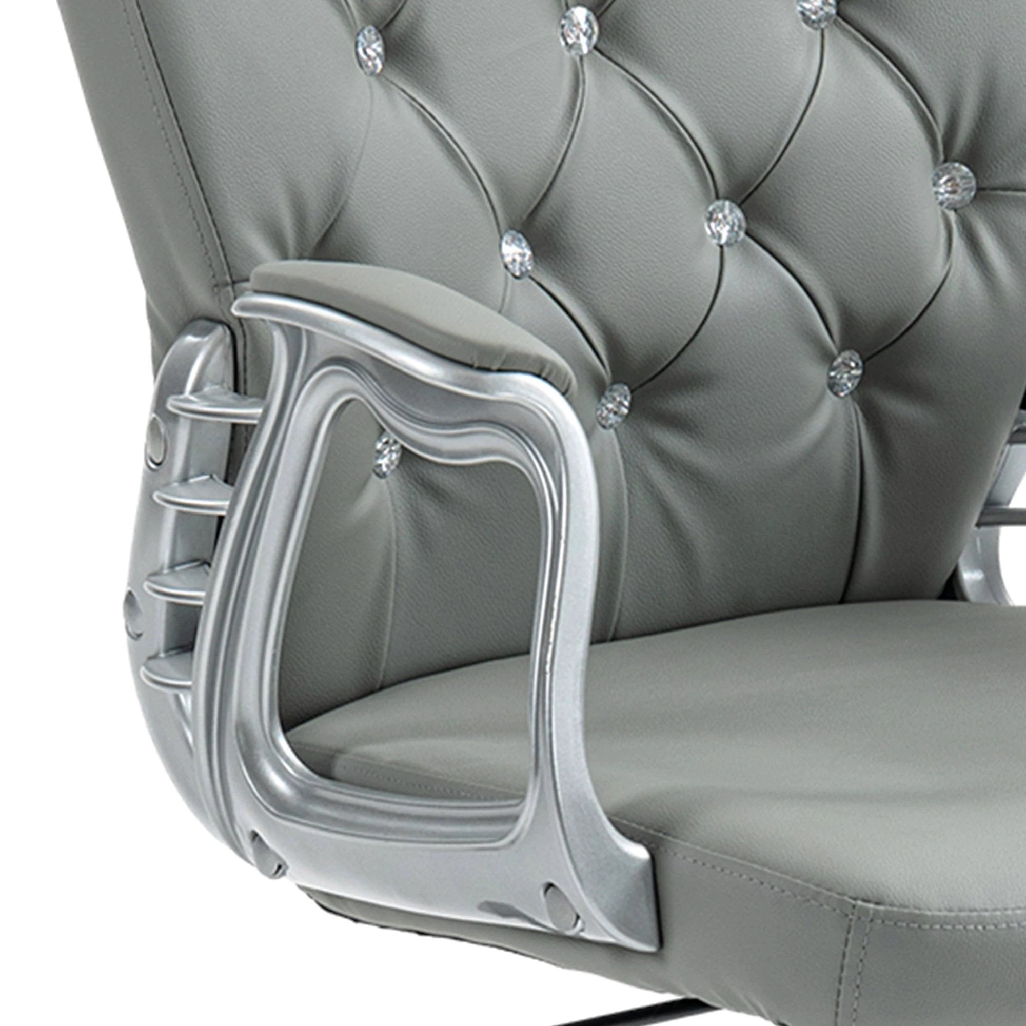 Vinsetto Vinsetto Office Chair PU Diamante Padded Ergonomic 360° Swivel - Office Chair