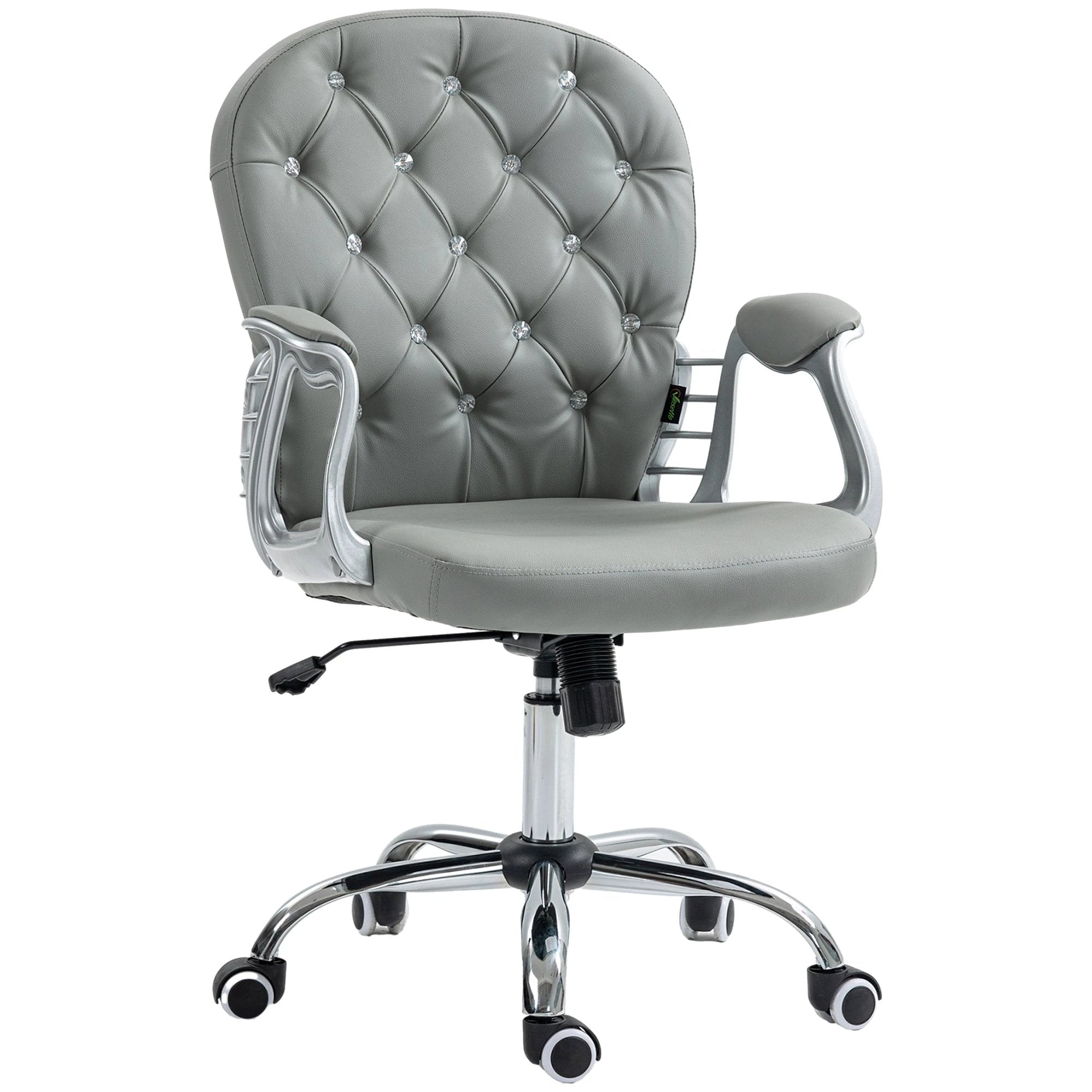 Vinsetto Office Chair PU Diamante Padded Ergonomic 360° Swivel by Vinsetto