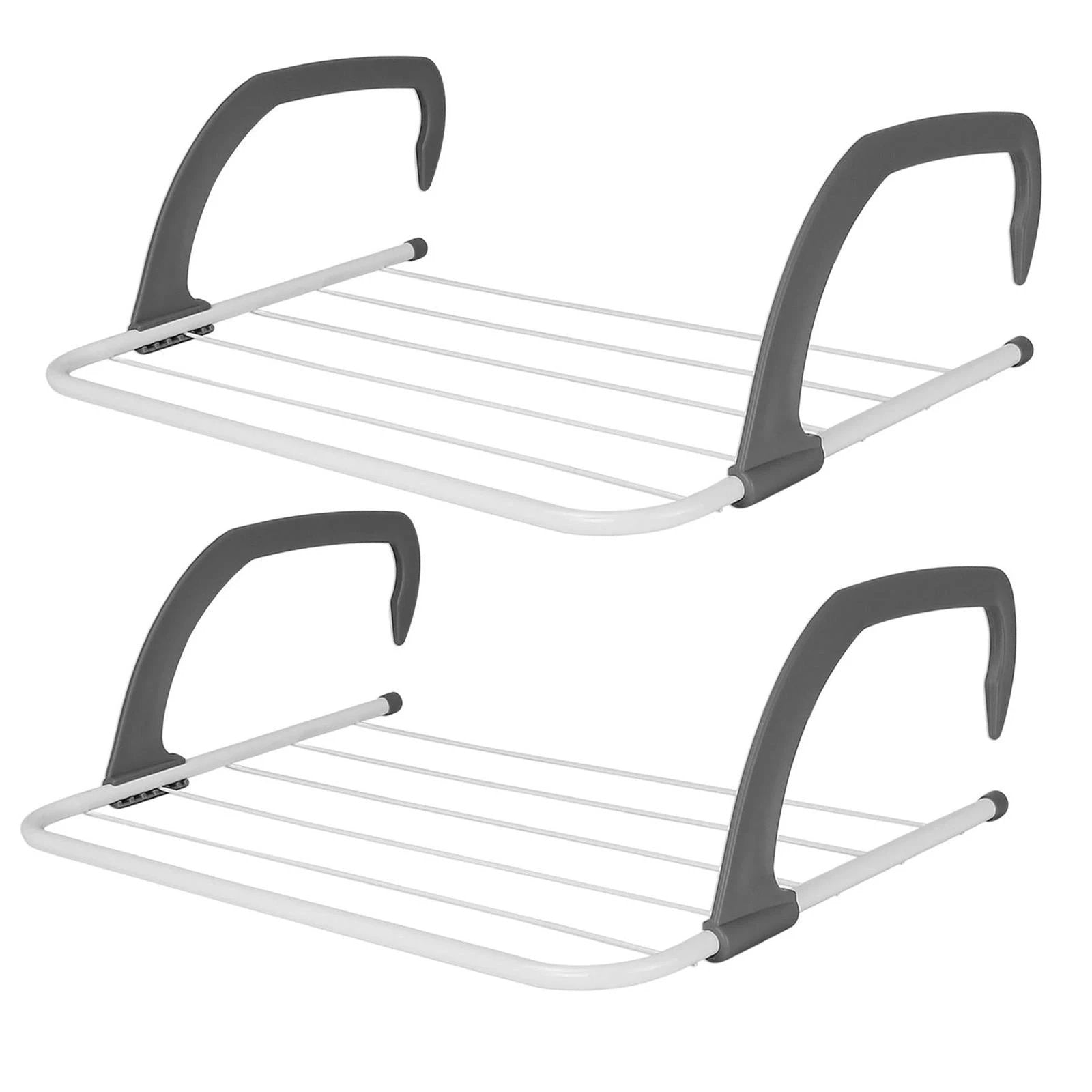 Grey Over Radiator Clothes Airer 2-Pack 5Bar Home - Radiator