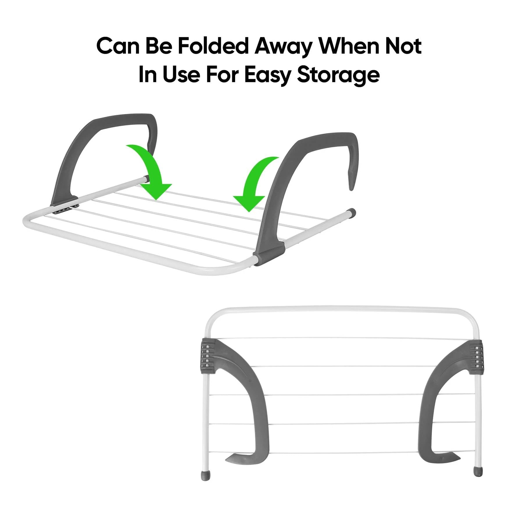 Grey Over Radiator Clothes Airer 2-Pack 5Bar Home - Radiator