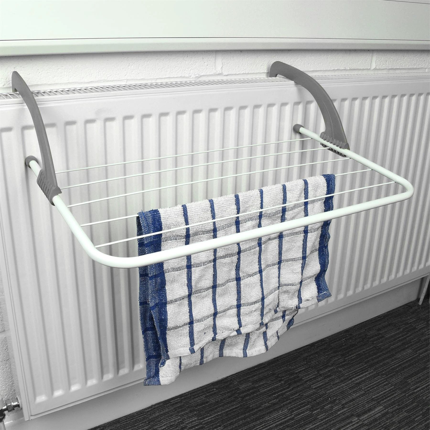 Grey Over Radiator Clothes Airer 2-Pack 5Bar Home - Radiator