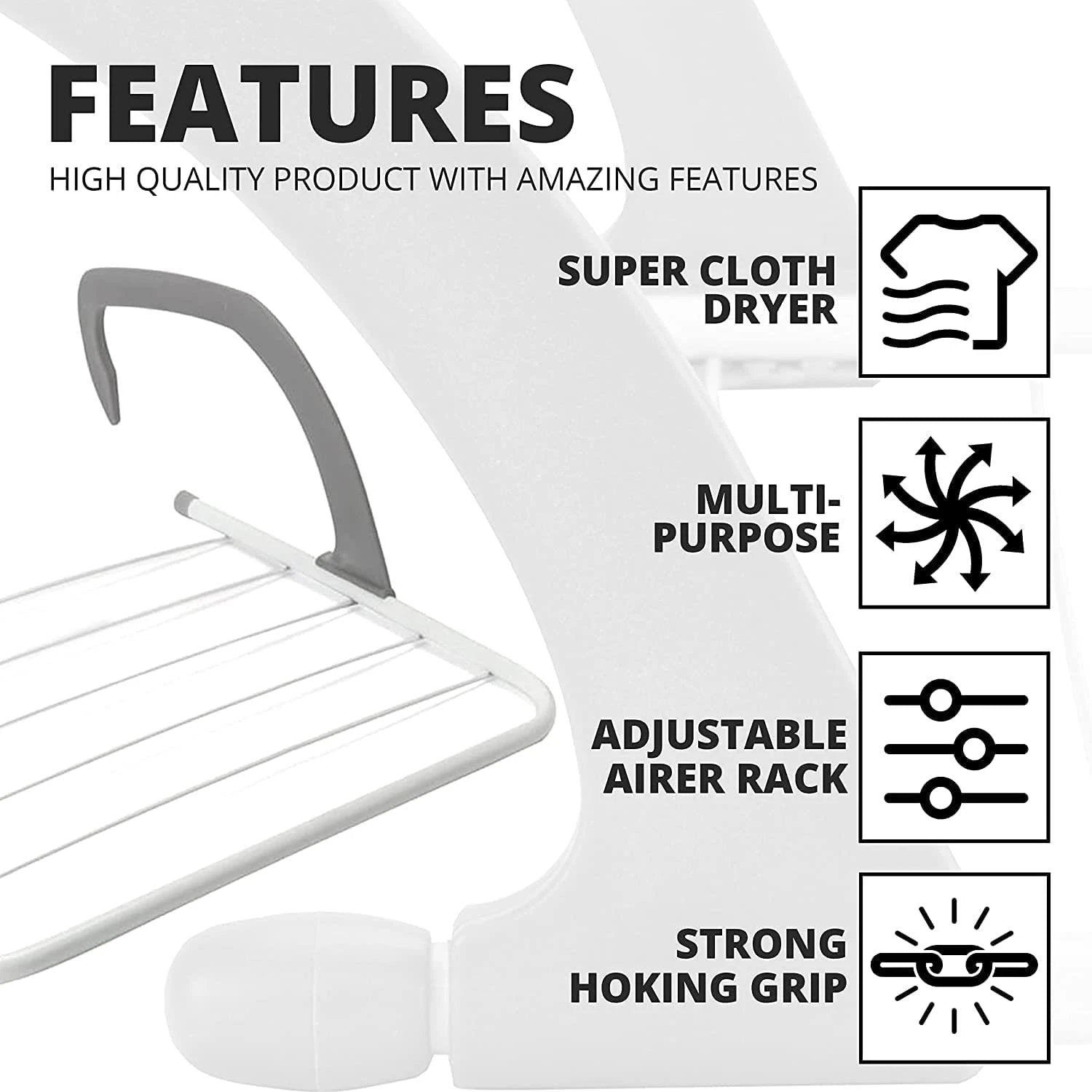 Sturdy Radiator Airer 5 Arm Adjustable Laundry - Radiator