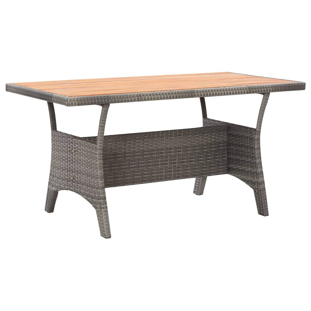 Garden Table Grey 120x70x66 cm Solid Acacia Wood by vidaXL