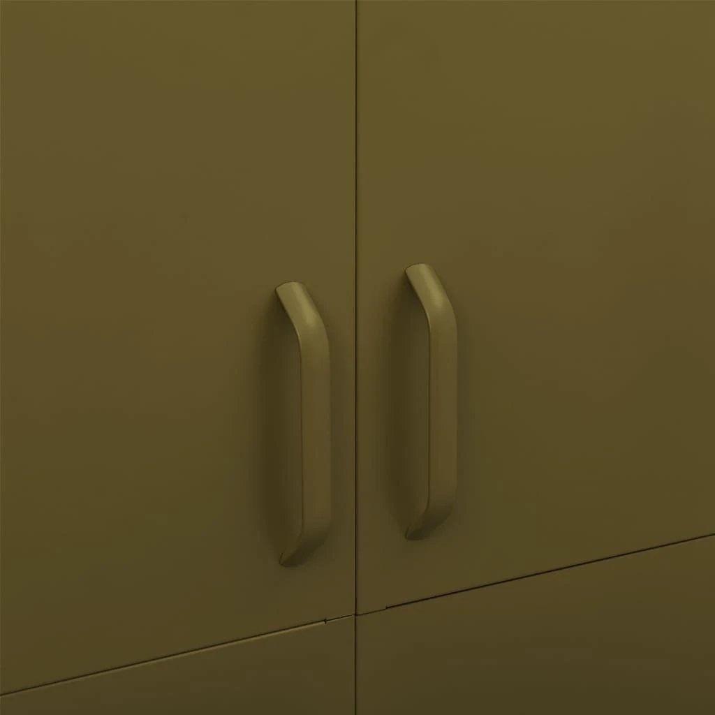vidaXL Wardrobe Olive Green 90x50x180 cm Steel by vidaXL