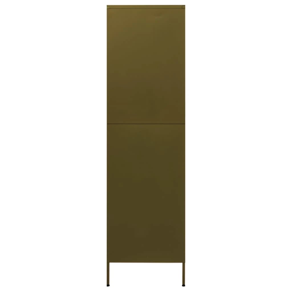 vidaXL Wardrobe Olive Green 90x50x180 cm Steel by vidaXL