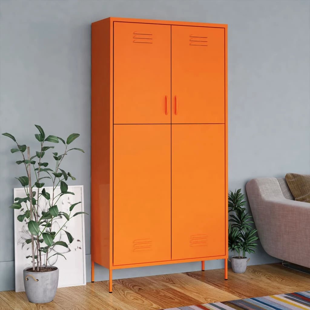 vidaXL Wardrobe Olive Green 90x50x180 cm Steel by vidaXL