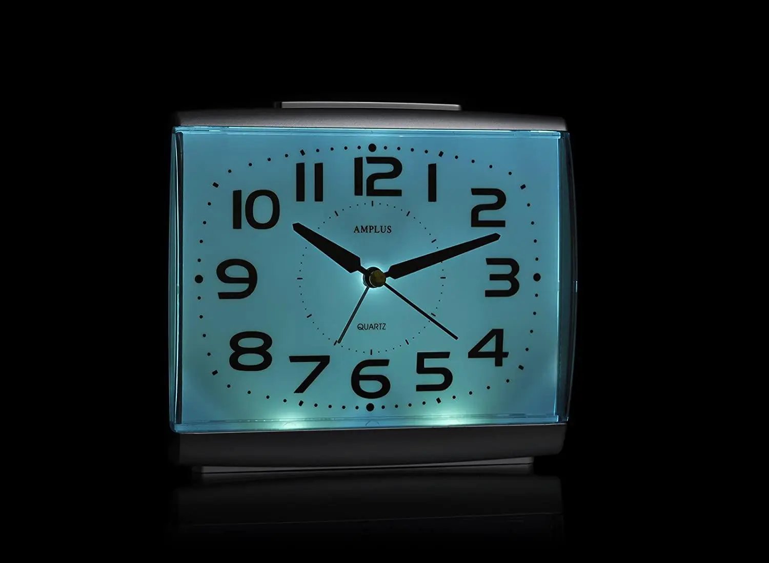 Amplus Amplus Large Numbers Dial With Silent Sweep Light Snooze Graphite Alarm Clock PT175G - Clock