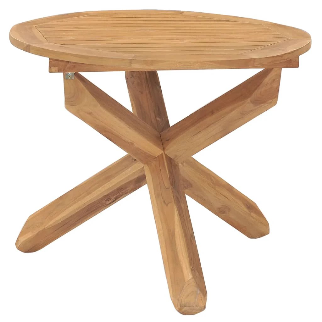 vidaXL vidaXL Garden Dining Table Ø90x75 cm Solid Teak Wood - Garden Table