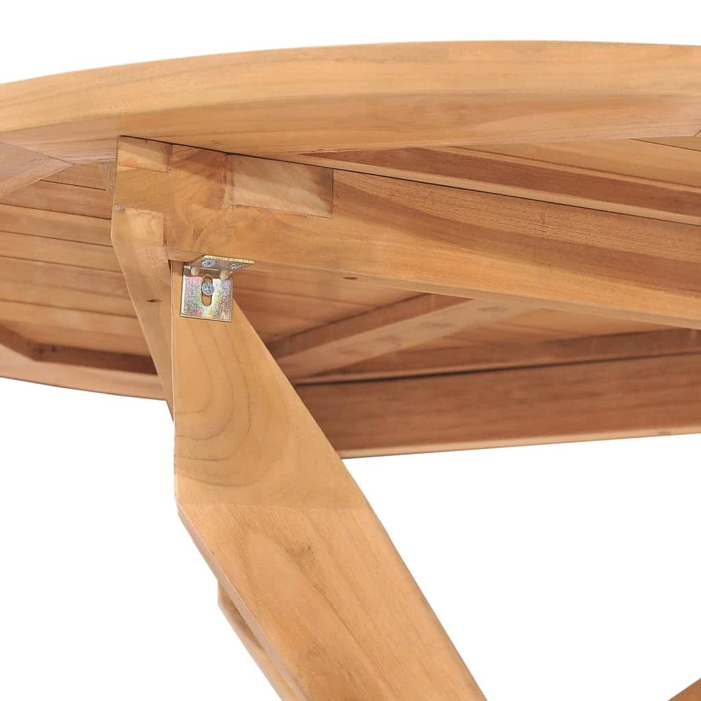vidaXL vidaXL Garden Dining Table Ø90x75 cm Solid Teak Wood - Garden Table