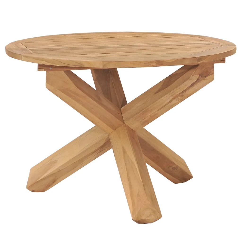 vidaXL vidaXL Garden Dining Table Ø90x75 cm Solid Teak Wood - Garden Table