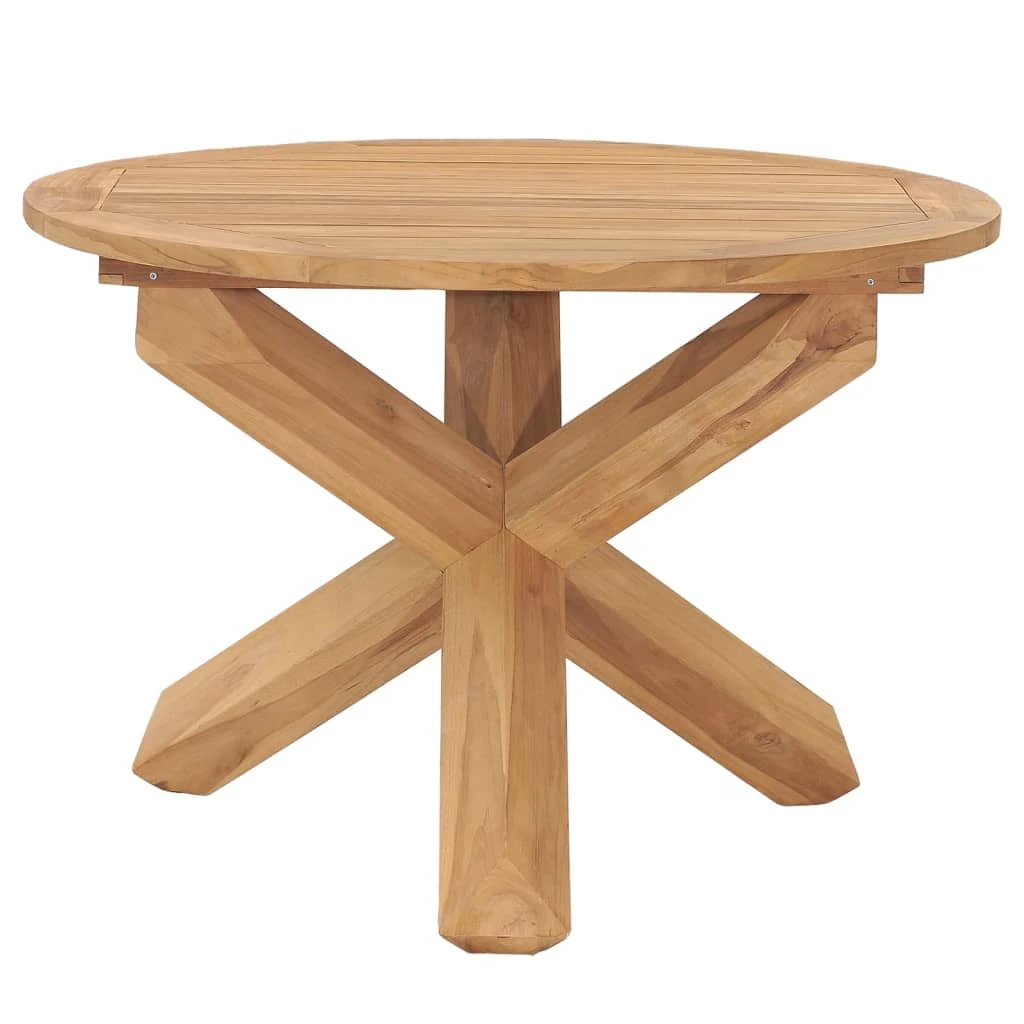 vidaXL vidaXL Garden Dining Table Ø90x75 cm Solid Teak Wood - Garden Table