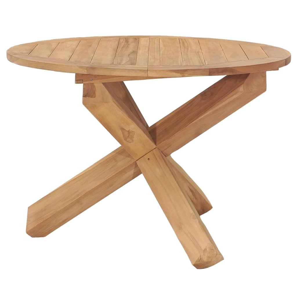 vidaXL vidaXL Garden Dining Table Ø90x75 cm Solid Teak Wood - Garden Table