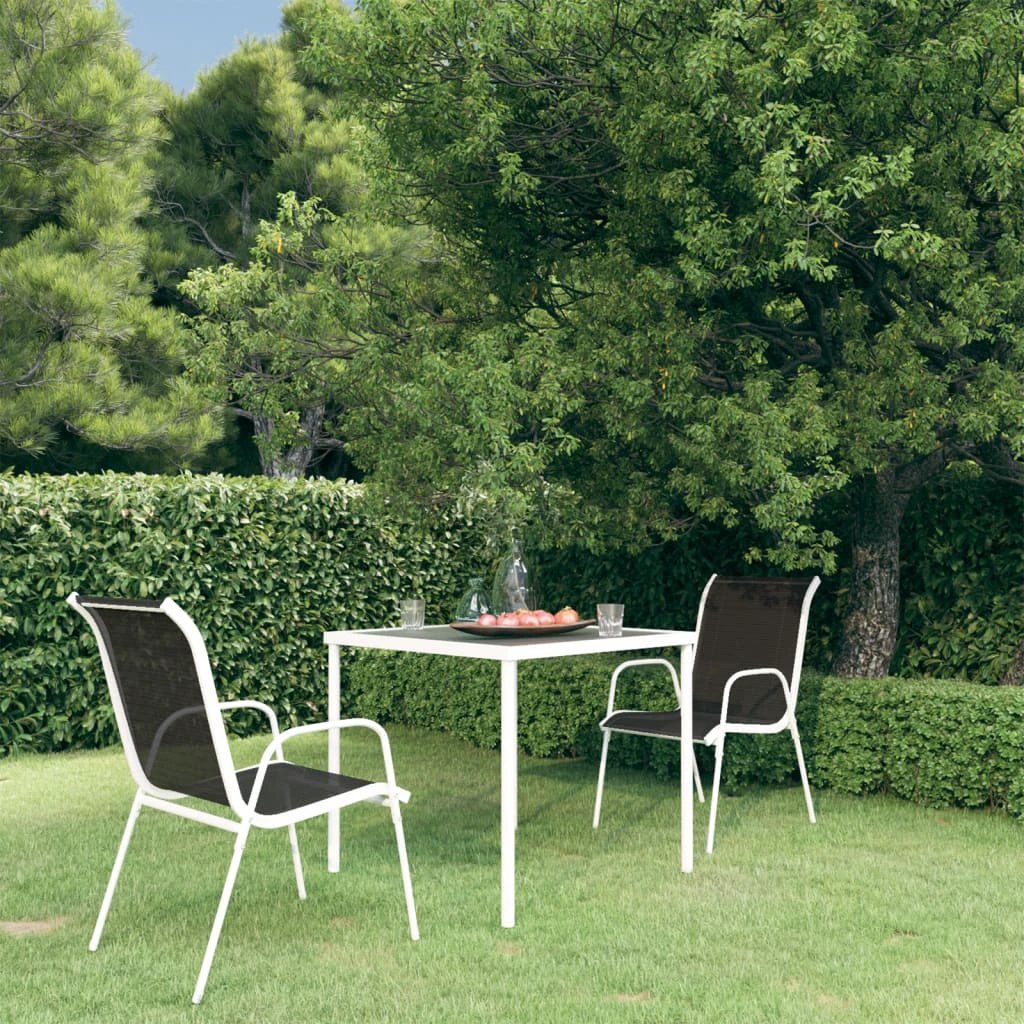 vidaXL VidaXL Outdoor Dining Set 7 Piece Glass Top Table Patio - Garden Set