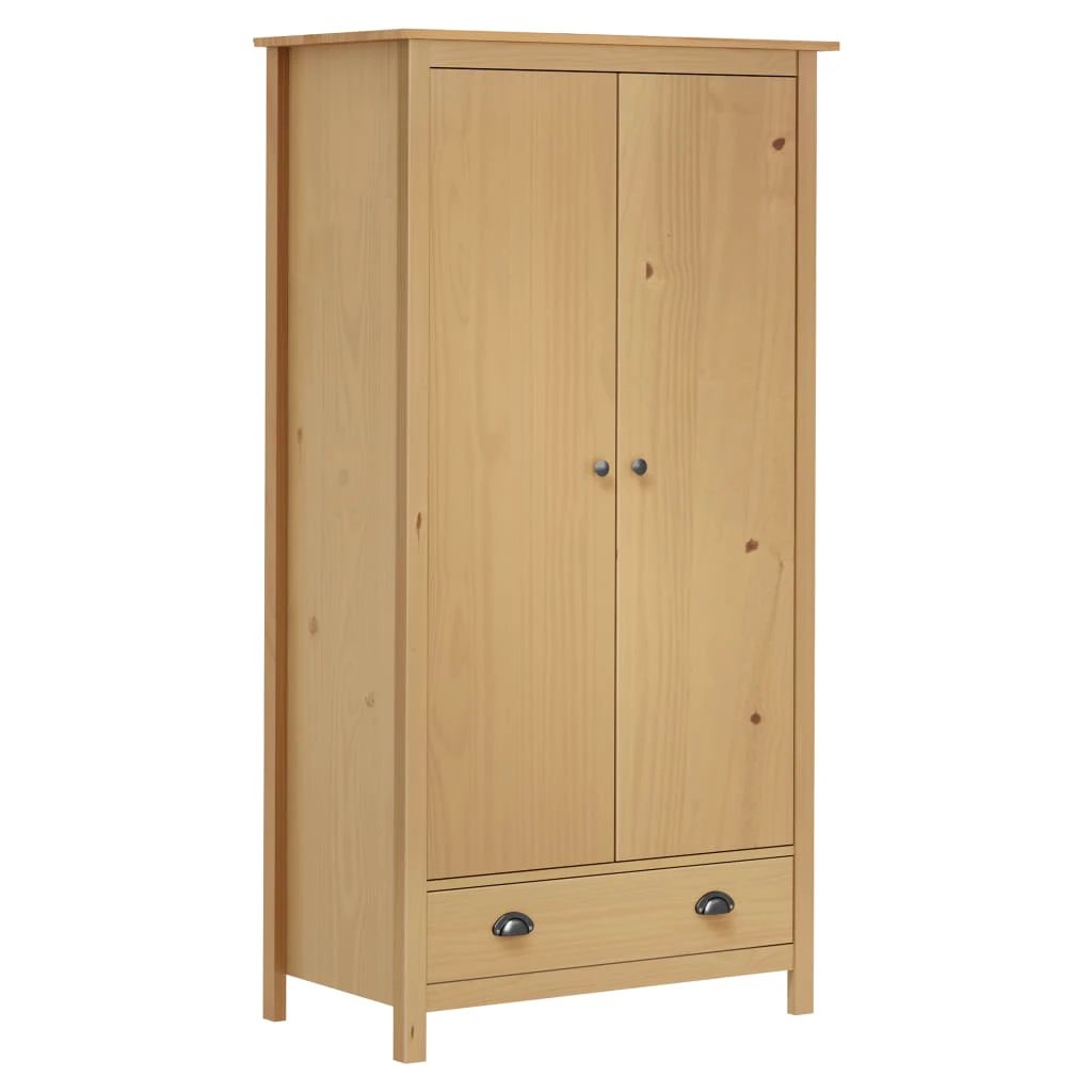 vidaXL vidaXL 2-Door Wardrobe Hill 89x50x170 cm Solid Pine Wood - Wardrobe