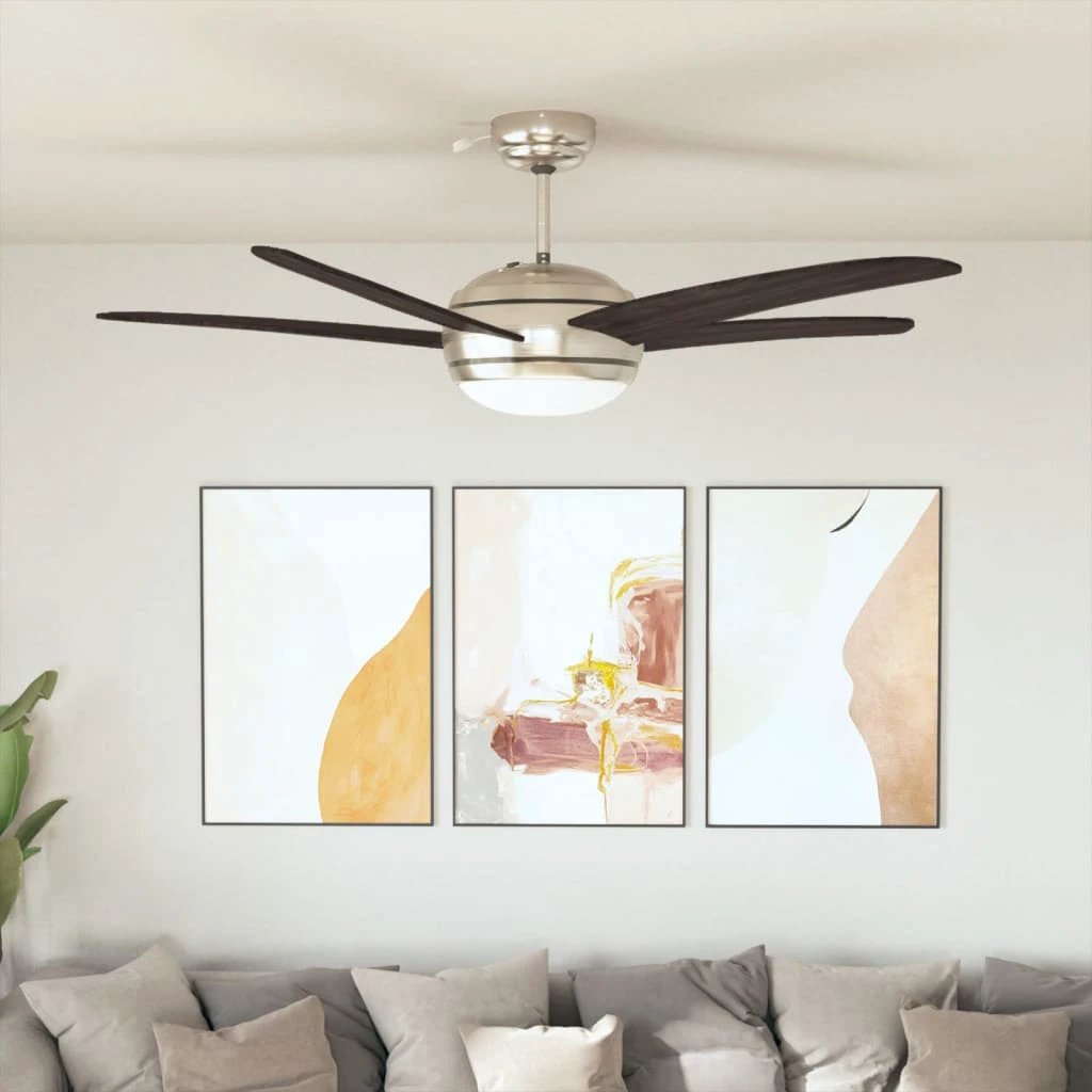 VidaXL Ceiling Fan With Light 128cm Remote Control Modern Decor For Living Room Accent by vidaXL
