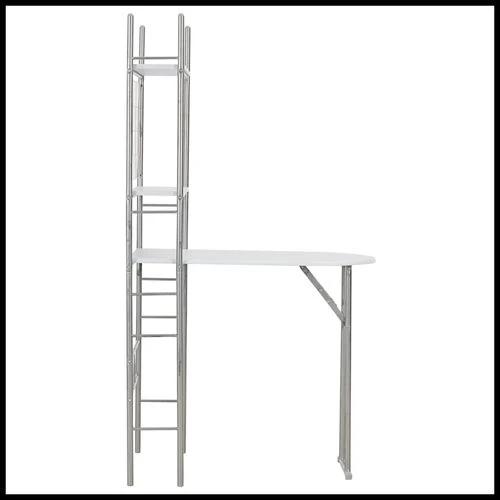 vidaXL vidaXL 3 Piece Folding Dining Set with Storage Rack for Space-Saving Solutions in Homes and Restaurants -