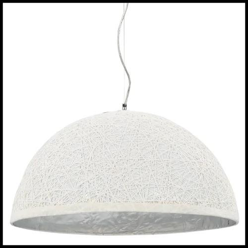 vidaXL Pendant Lamp White and Silver Ø50 cm E27 by vidaXL