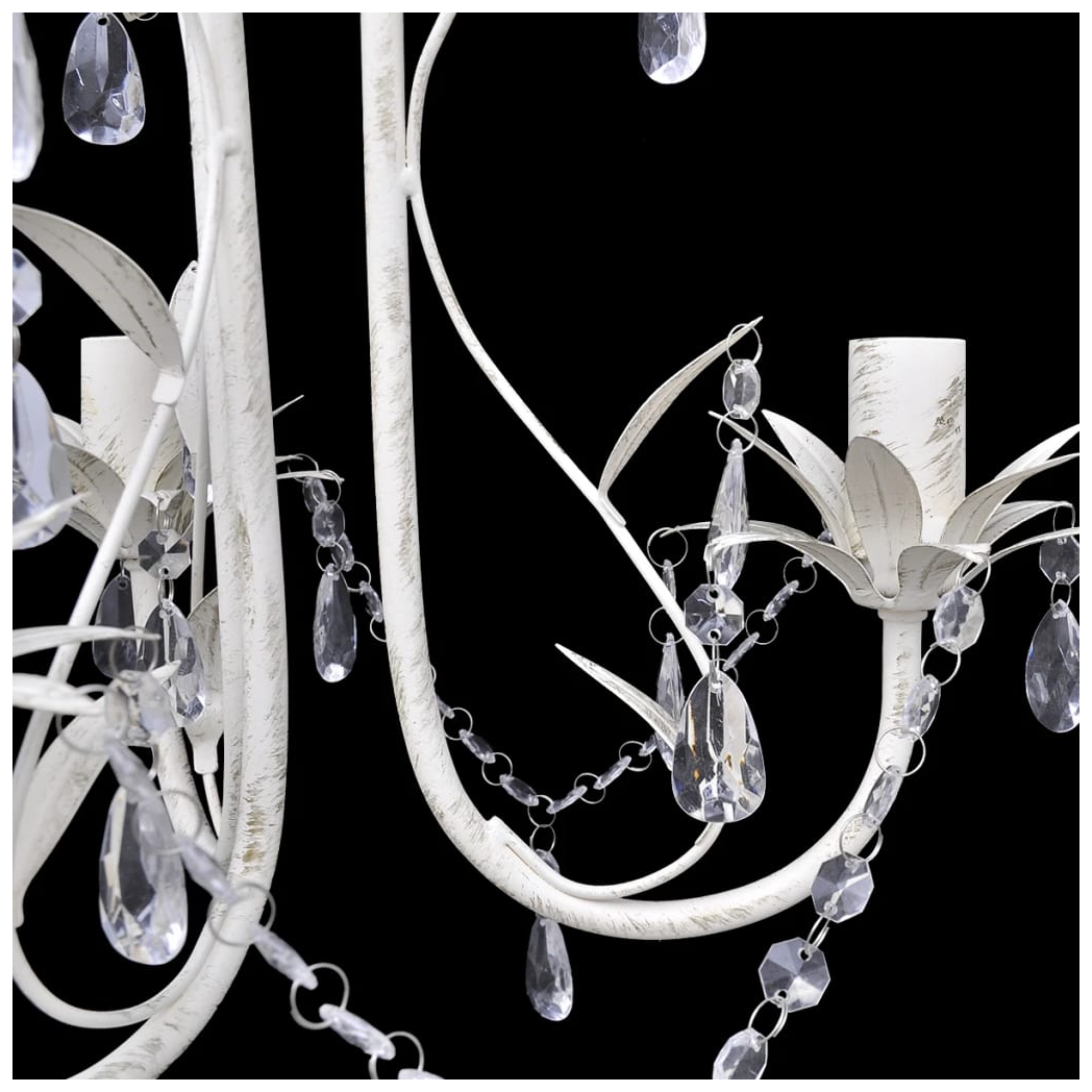 vidaXL Crystal Pendant Lights 2pcs White Dining by vidaXL