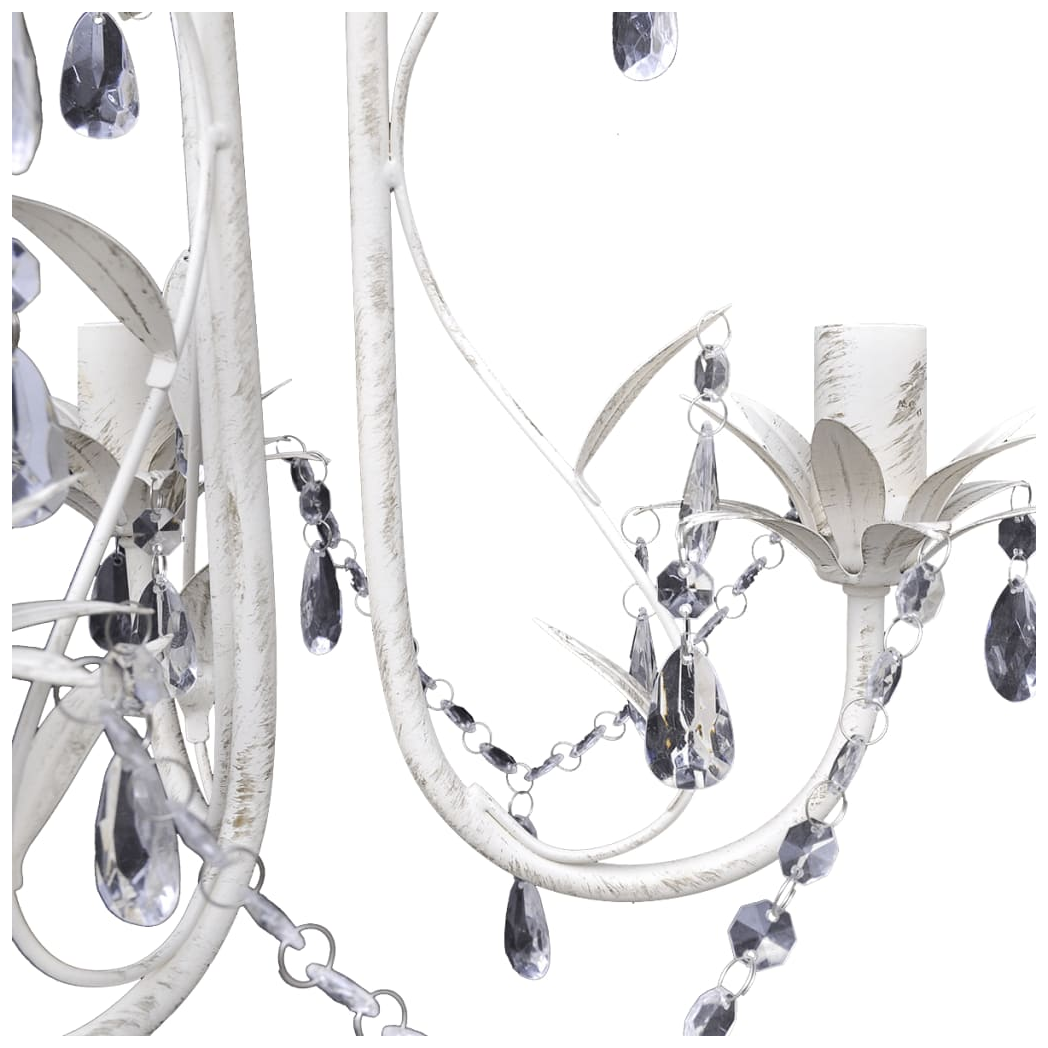 vidaXL Crystal Pendant Lights 2pcs White Dining by vidaXL