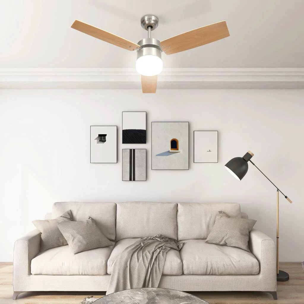 vidaXL Ceiling Fan 108 cm Light Remote LivingRoom by vidaXL