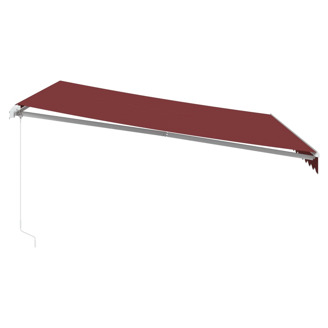 VidaXL Manual Retractable Awning 400x350 Burgundy UV Resistant Patio Shade For Outdoors by vidaXL