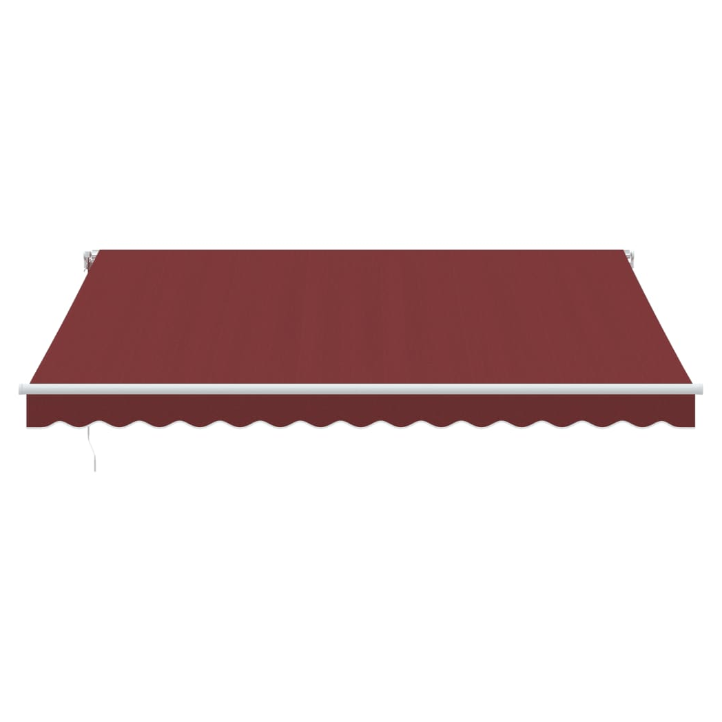 VidaXL Manual Retractable Awning 400x350 Burgundy UV Resistant Patio Shade For Outdoors by vidaXL