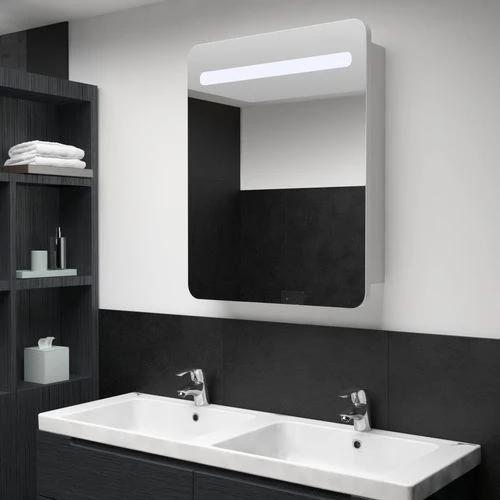 LED Bathroom Mirror Cabinet 60x11x80 cm with Soft Illumination for Modern Home Decor by vidaXL