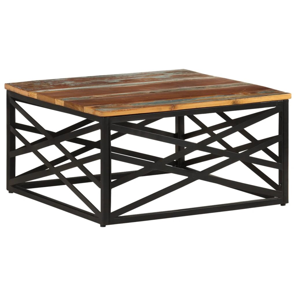 vidaXL Coffee Table 68x68x35 cm Solid Reclaimed Wood Handmade For Living Room Decor by vidaXL