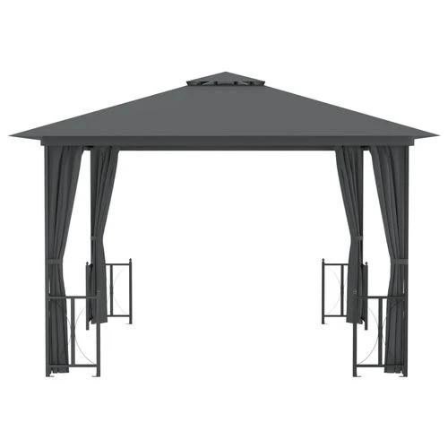 vidaXL vidaXL Gazebo with Sidewalls 3x3 m Water-Resistant Polyester Roof for Outdoor Gatherings - Gazebos
